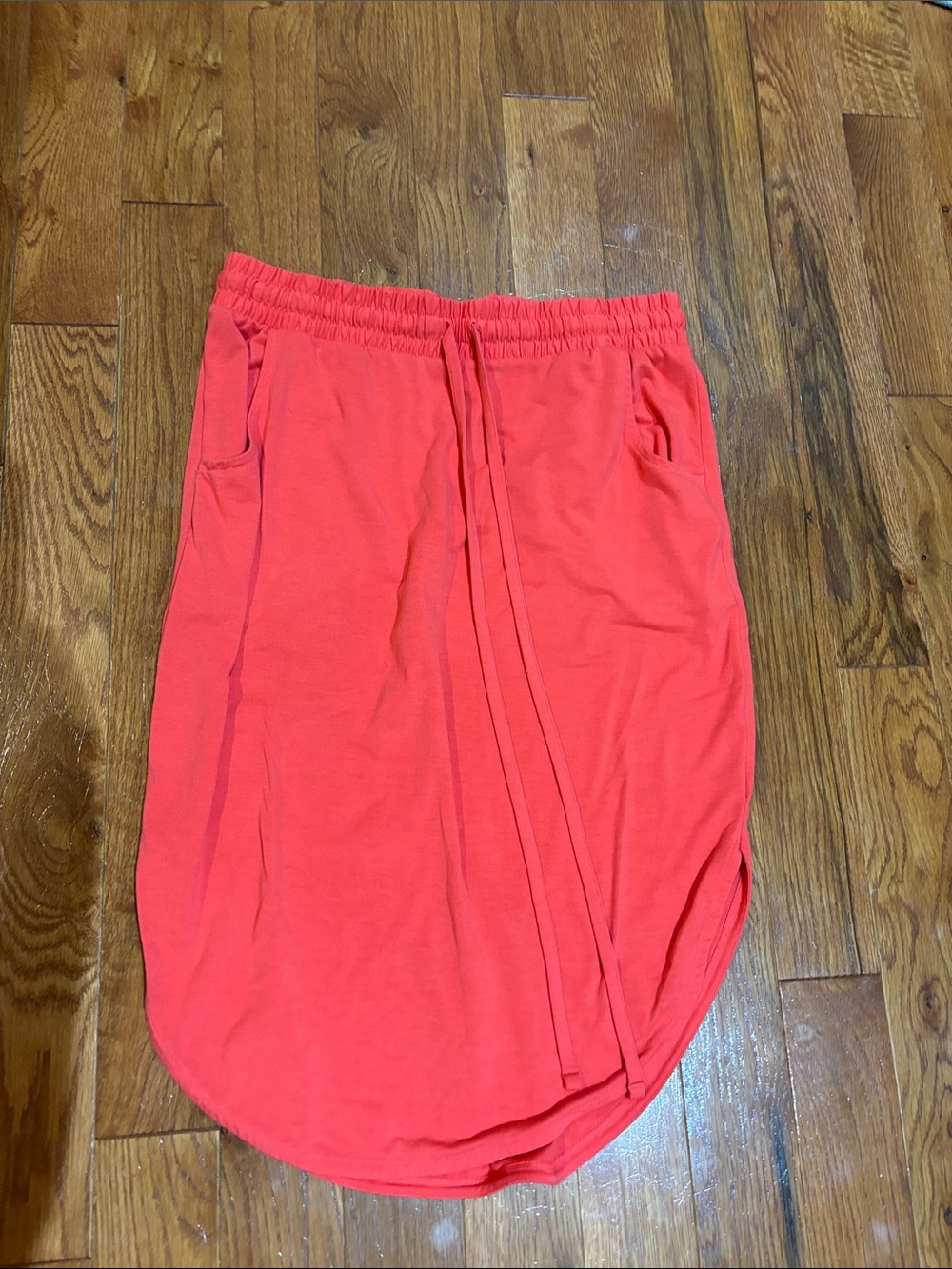 Columbia Coral Drawstring High-Low Skirt